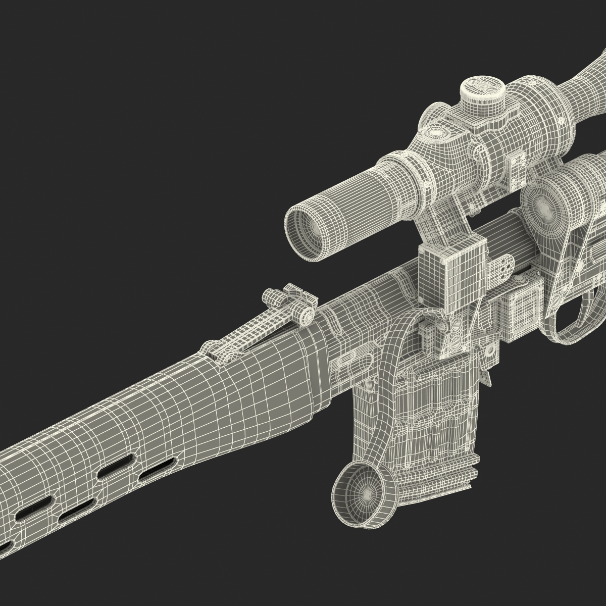 3D model Dragunov Sniper Rifle SVD