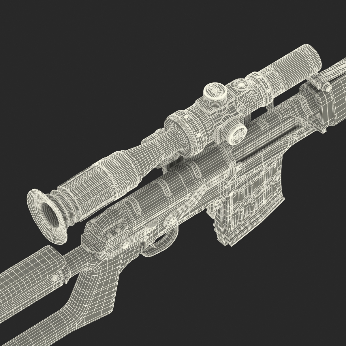 3D model Dragunov Sniper Rifle SVD