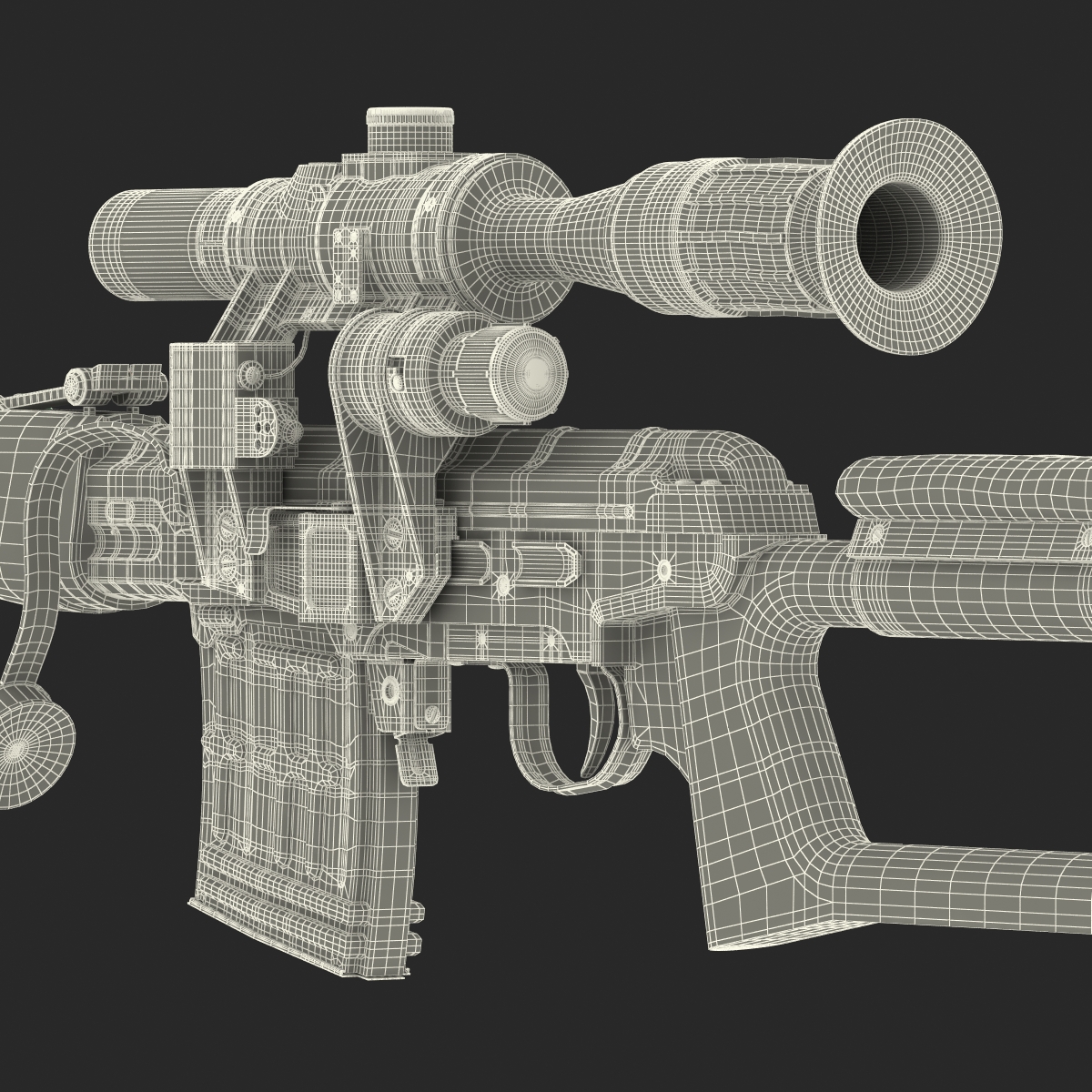 3D model Dragunov Sniper Rifle SVD