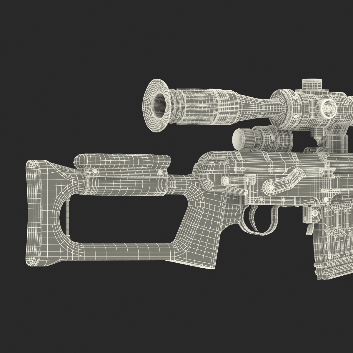 3D model Dragunov Sniper Rifle SVD