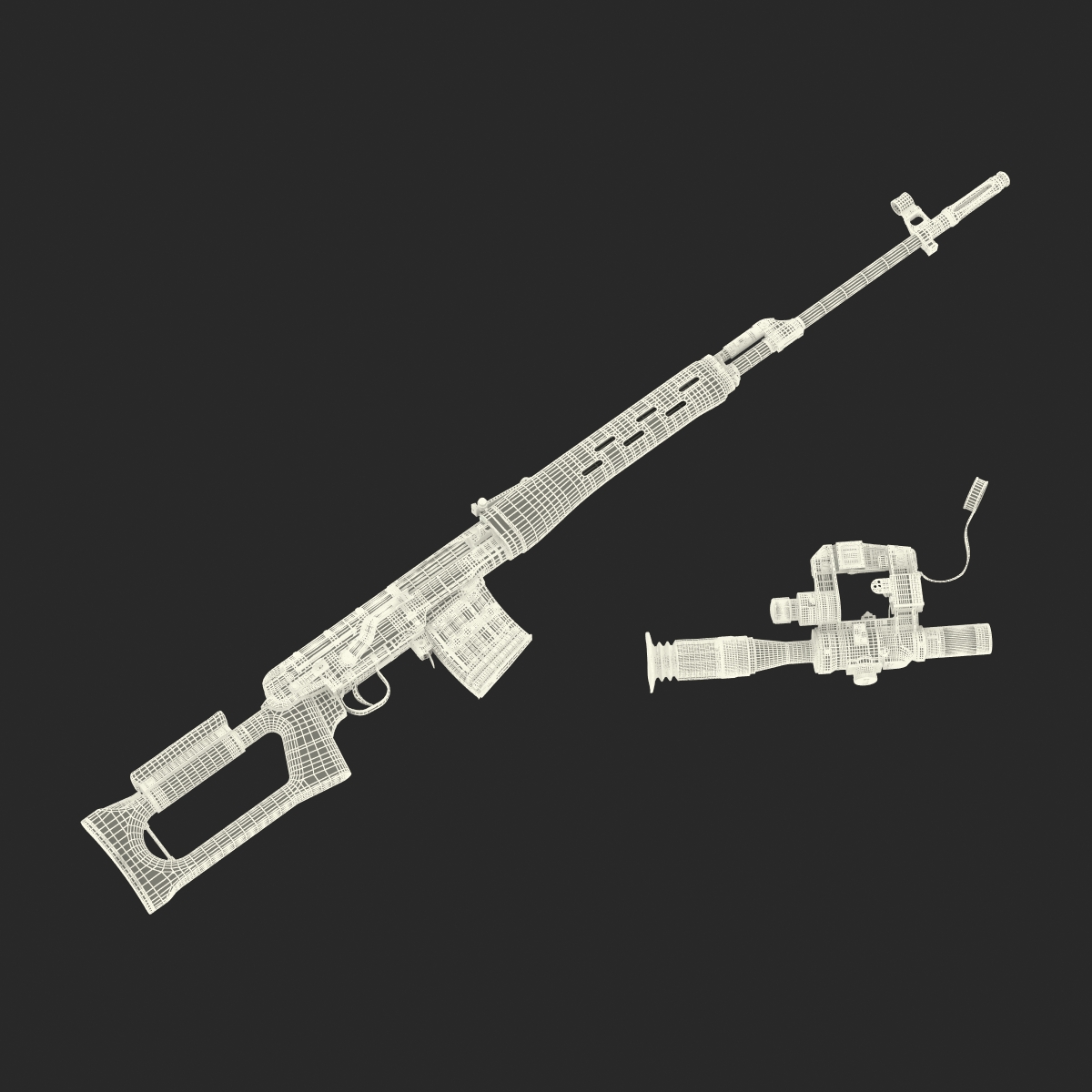 3D model Dragunov Sniper Rifle SVD