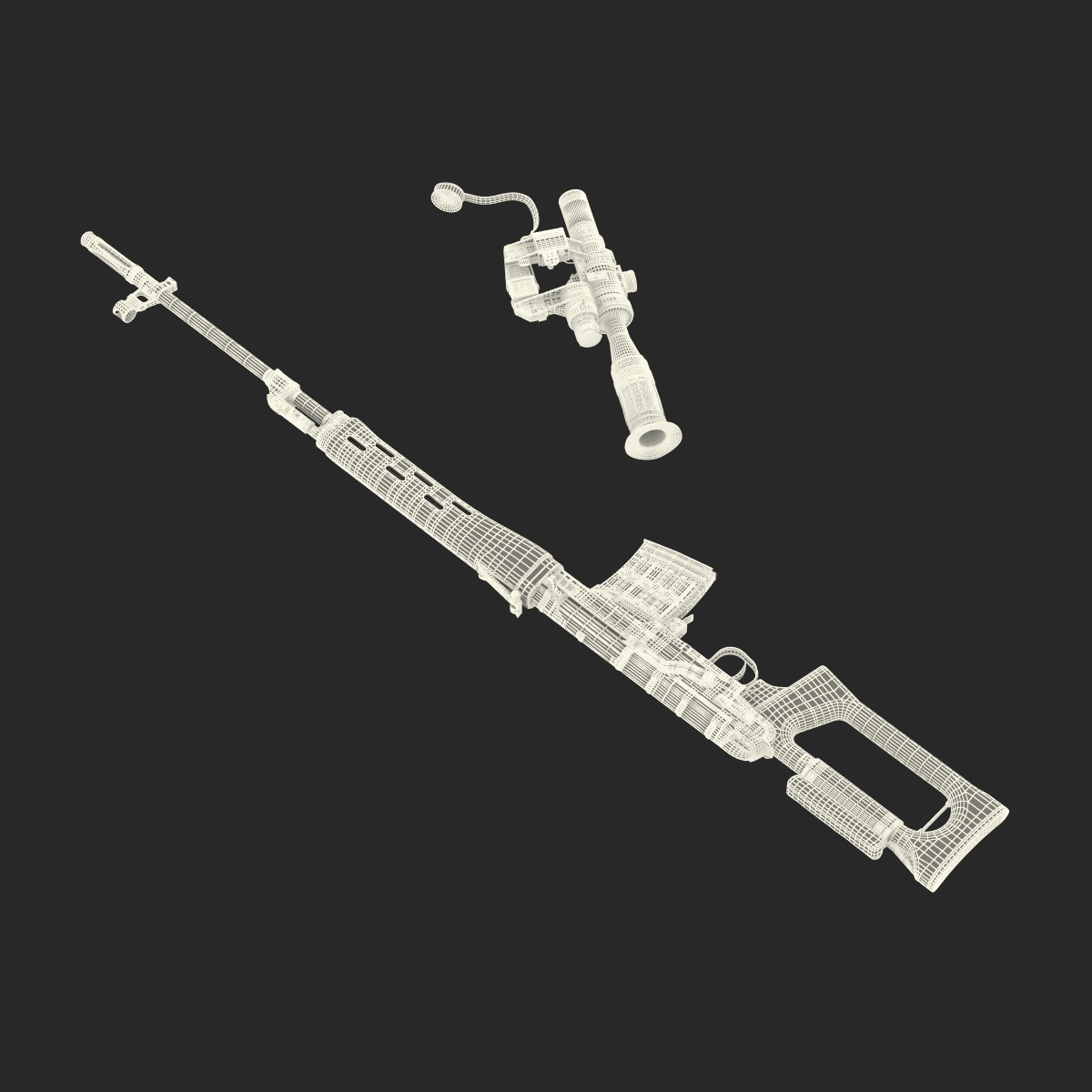 3D model Dragunov Sniper Rifle SVD