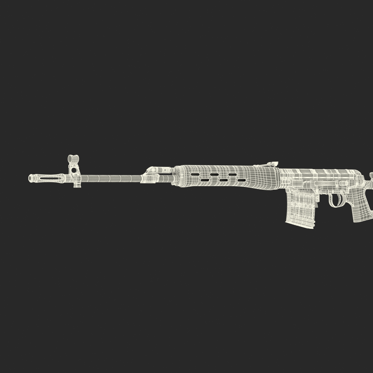 Dragunov Sniper Rifle SVD 2 3D