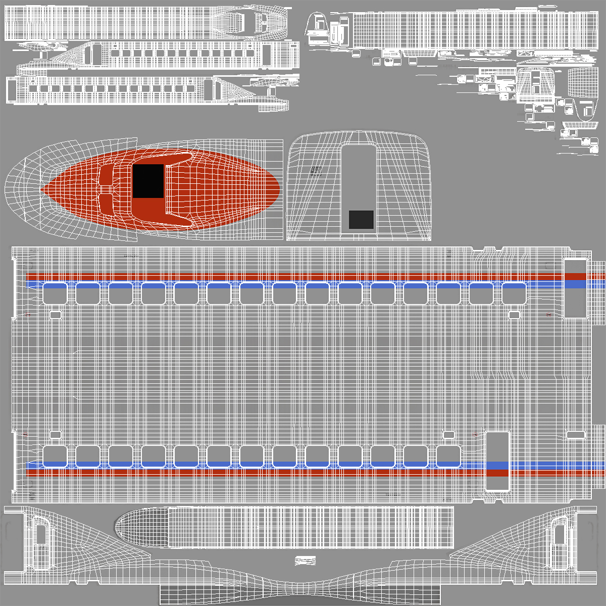 3D model Speed Train Locomotive Generic