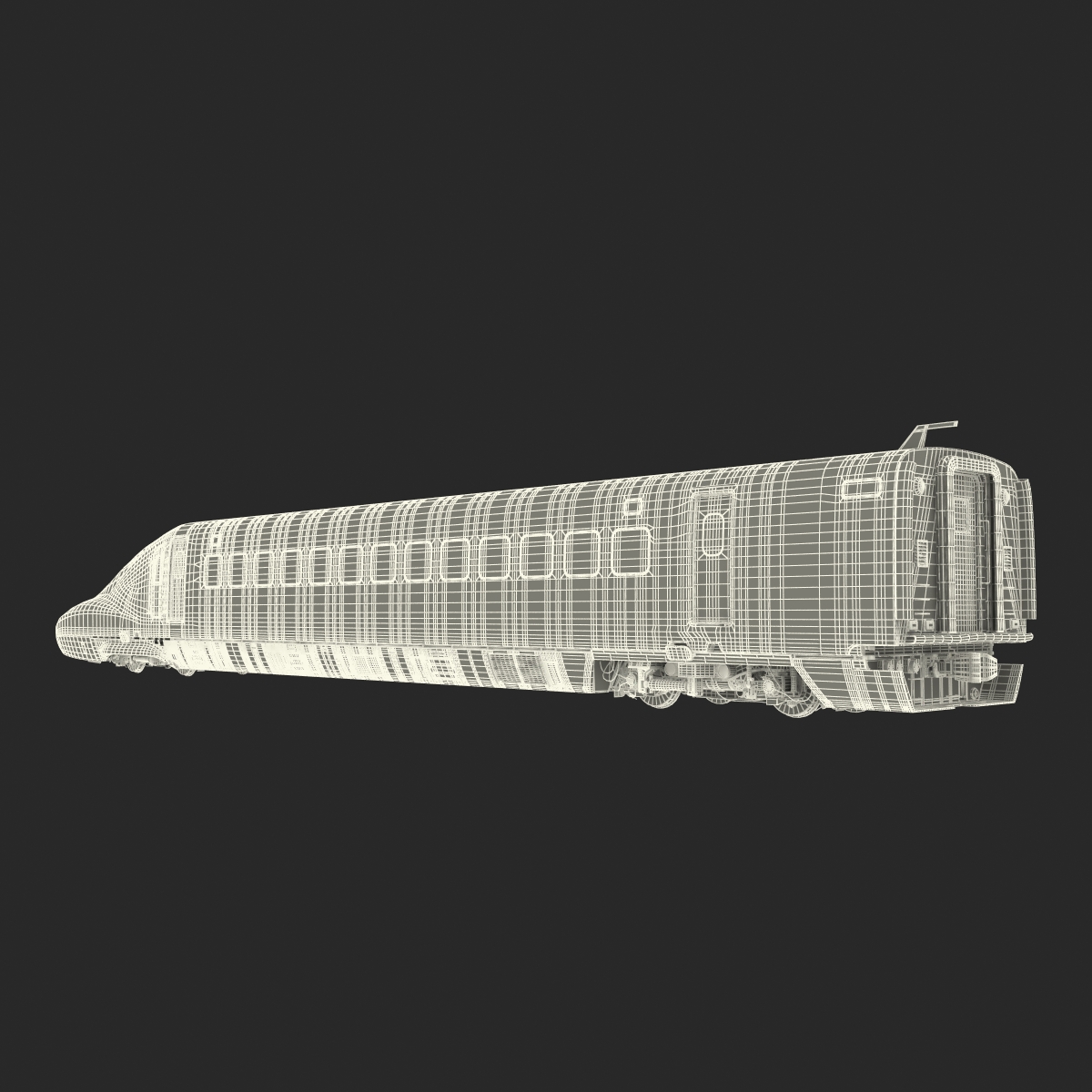 3D model Speed Train Locomotive Generic