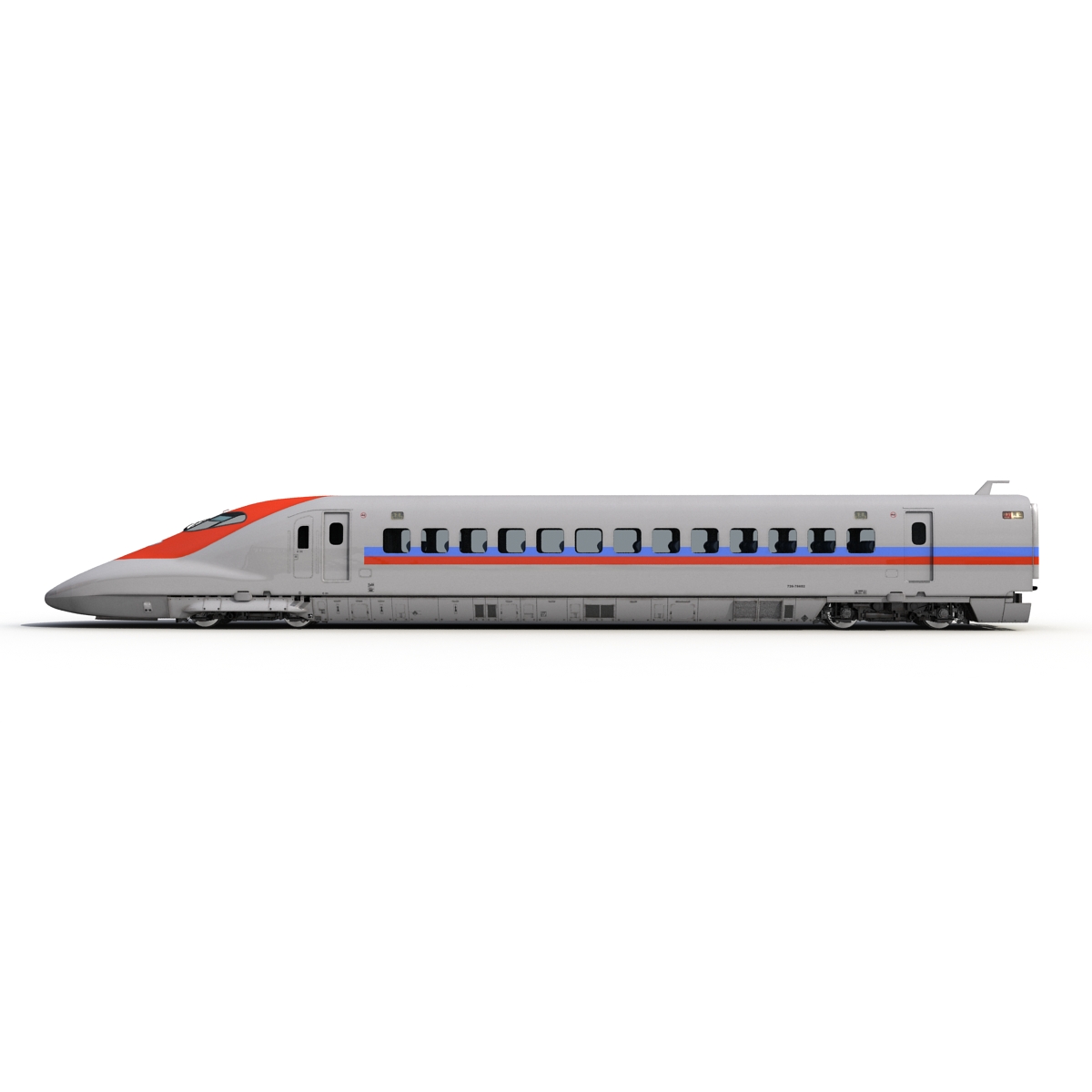 Speed Train Locomotive Generic Rigged 3D