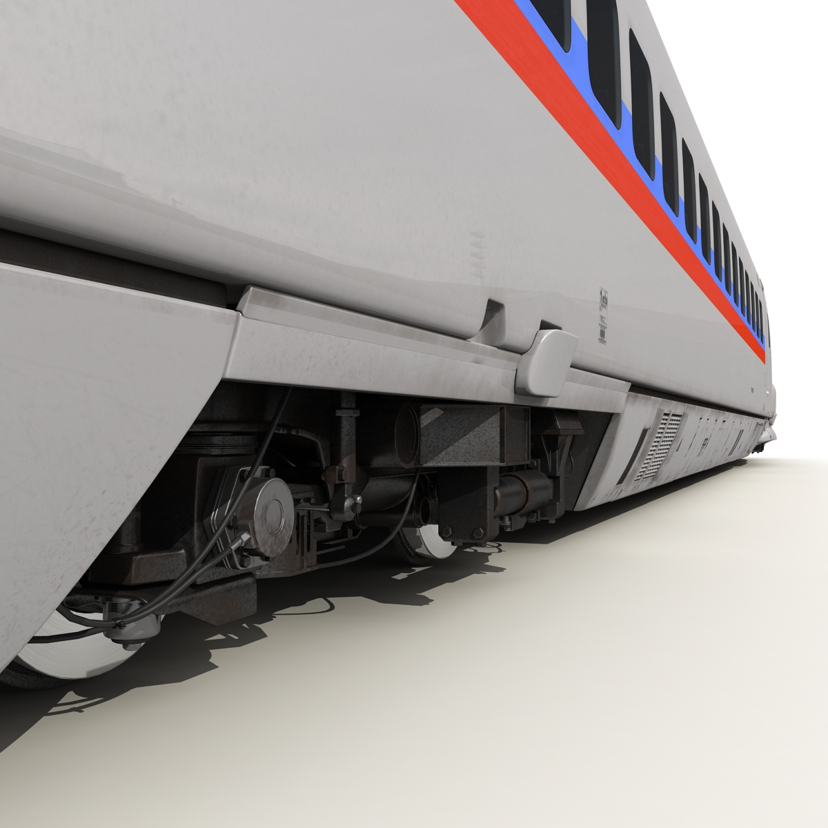 Speed Train Locomotive Generic Rigged 3D