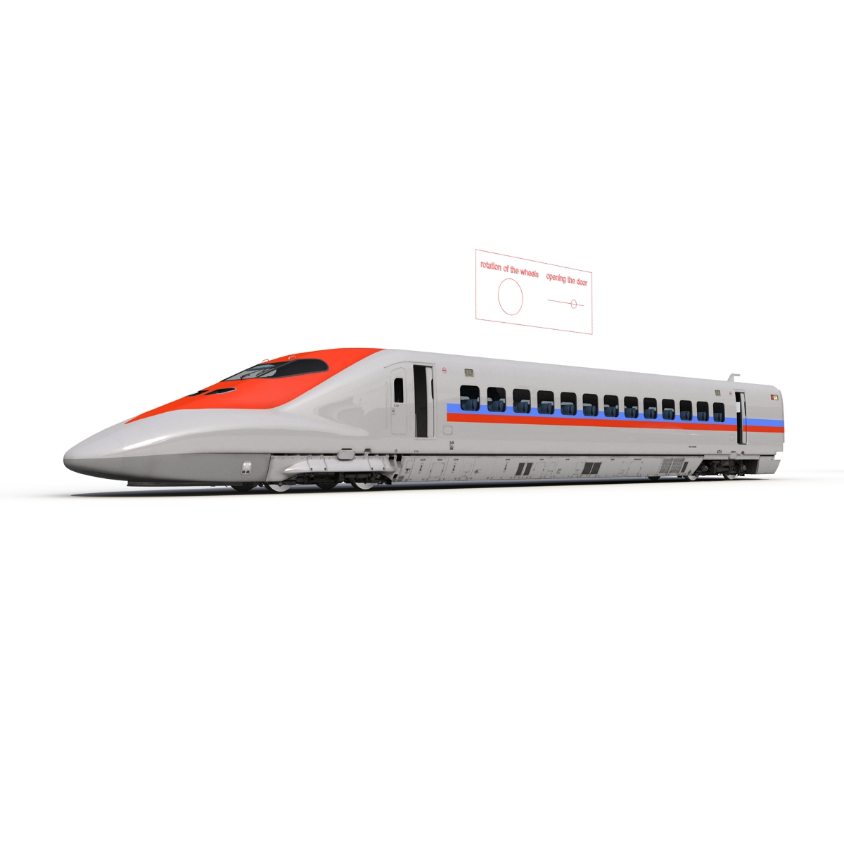 Speed Train Locomotive Generic Rigged 3D