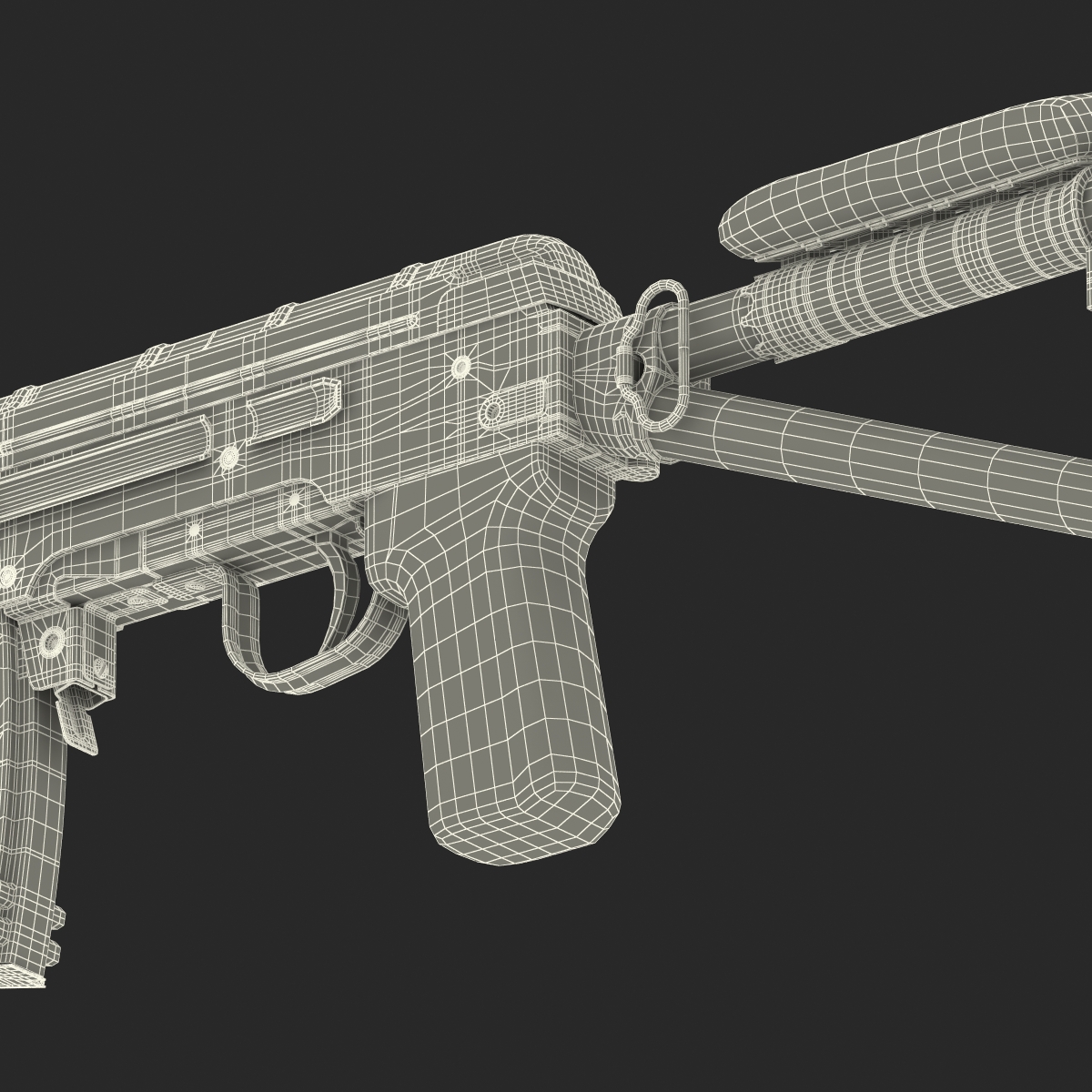 Sniper Rifle Dragunov SVDS with Folding Stock 2 3D