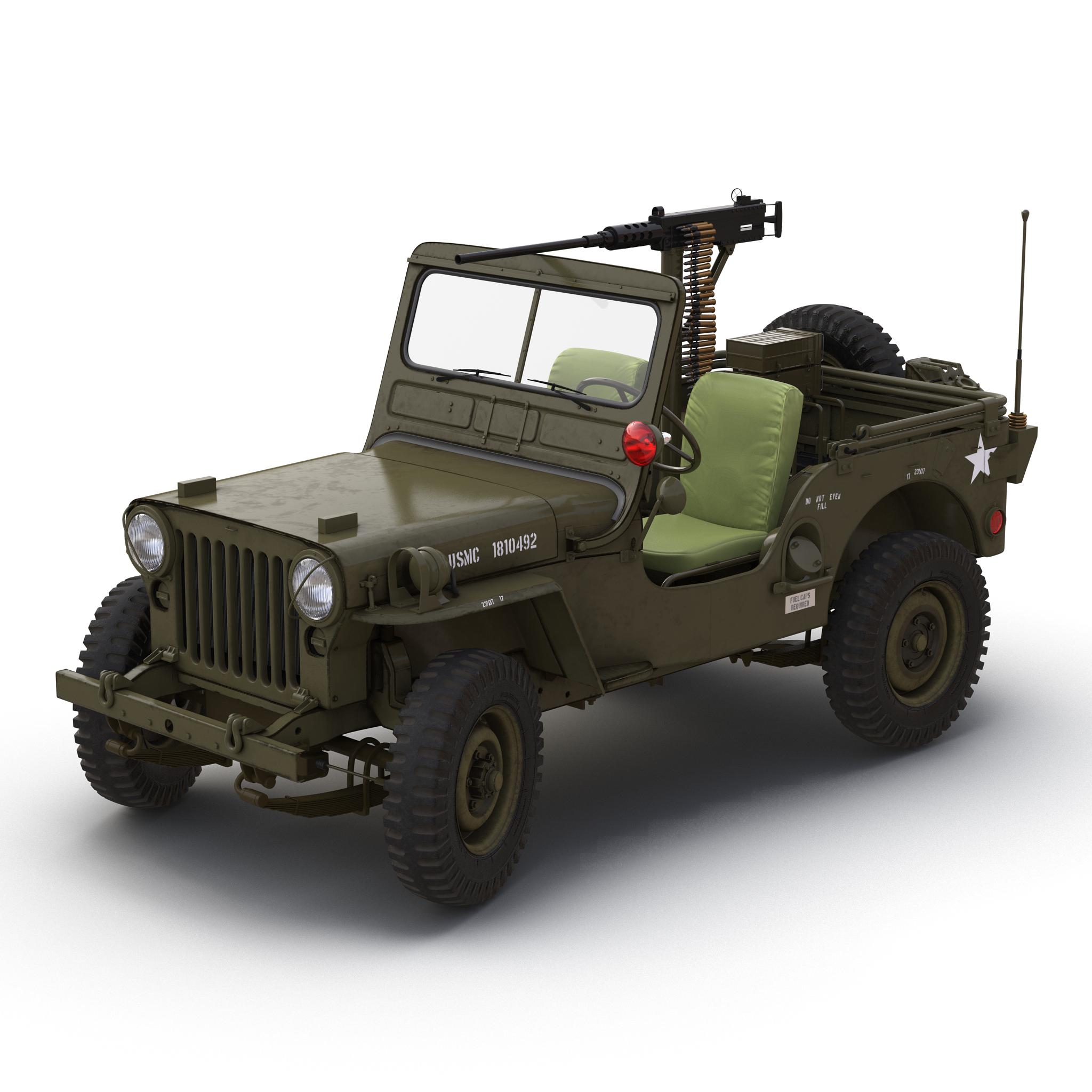 3D Military Jeep Car Willys M38 model