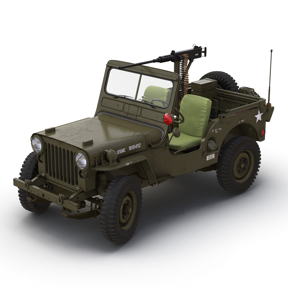 3D Military Jeep Car Willys M38 model