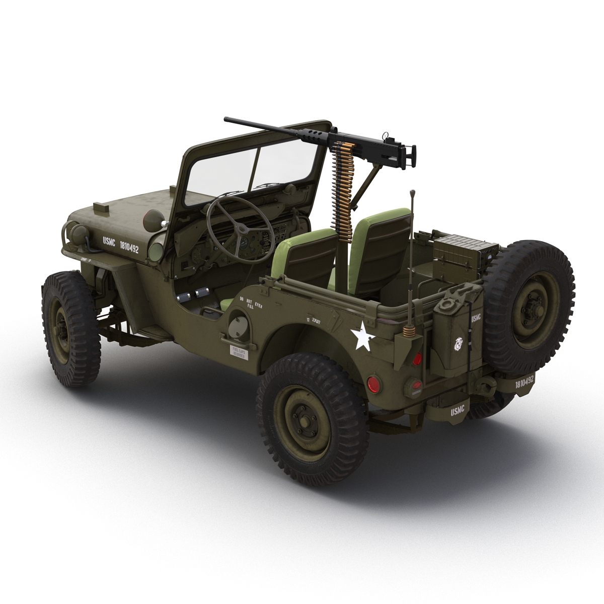 3D Military Jeep Car Willys M38 model