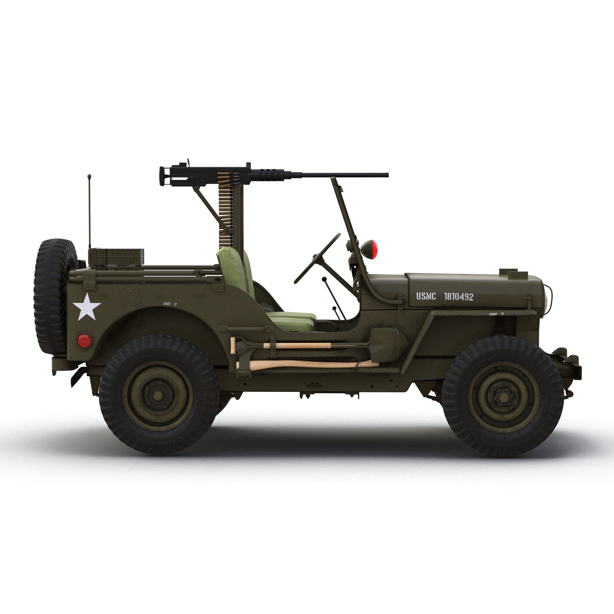 3D Military Jeep Car Willys M38 model