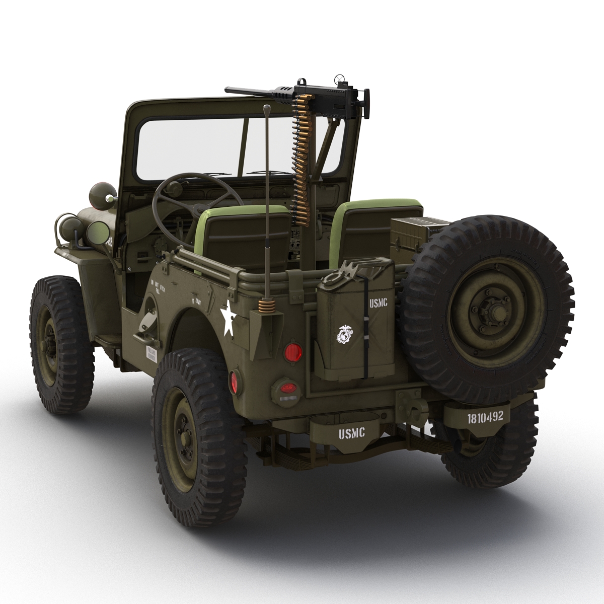 3D Military Jeep Car Willys M38 model