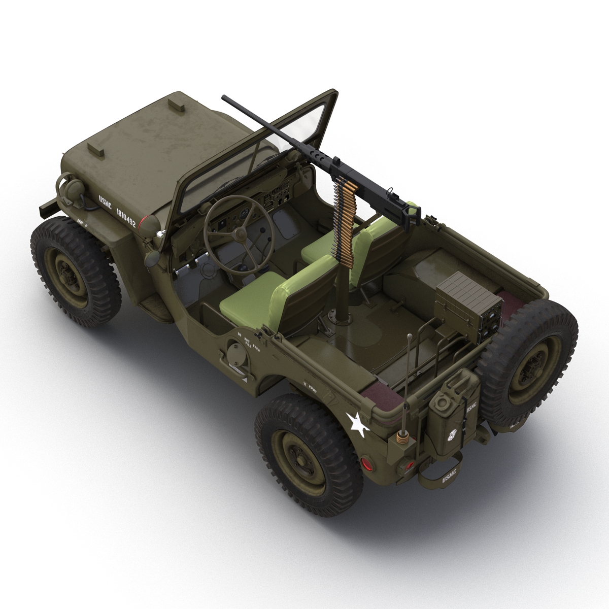 3D Military Jeep Car Willys M38 model