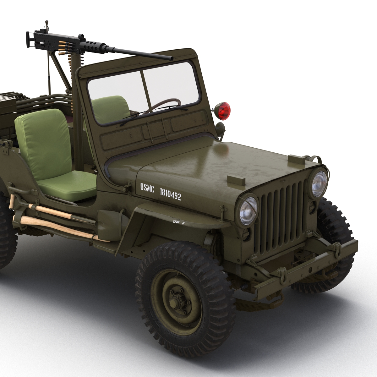 3D Military Jeep Car Willys M38 model