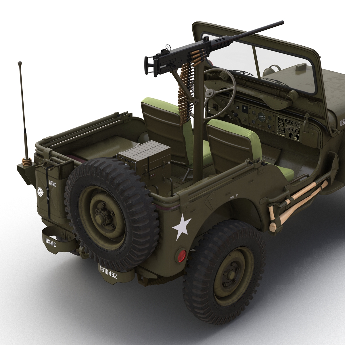 3D Military Jeep Car Willys M38 model