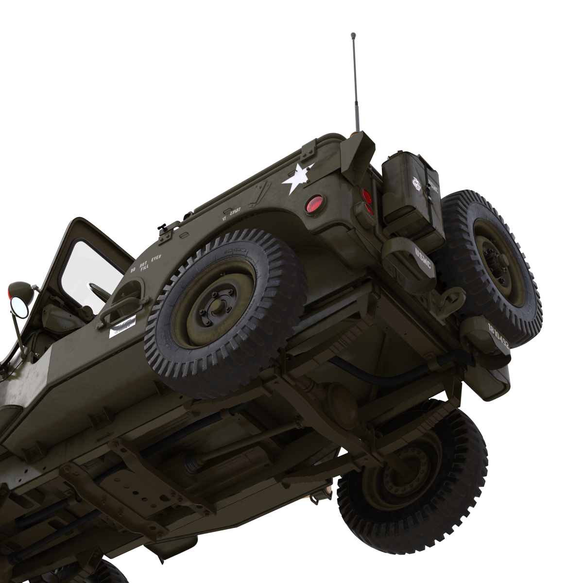 3D Military Jeep Car Willys M38 model