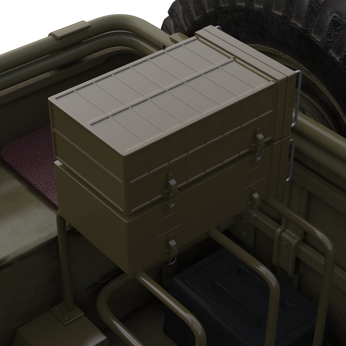 3D Military Jeep Car Willys M38 model