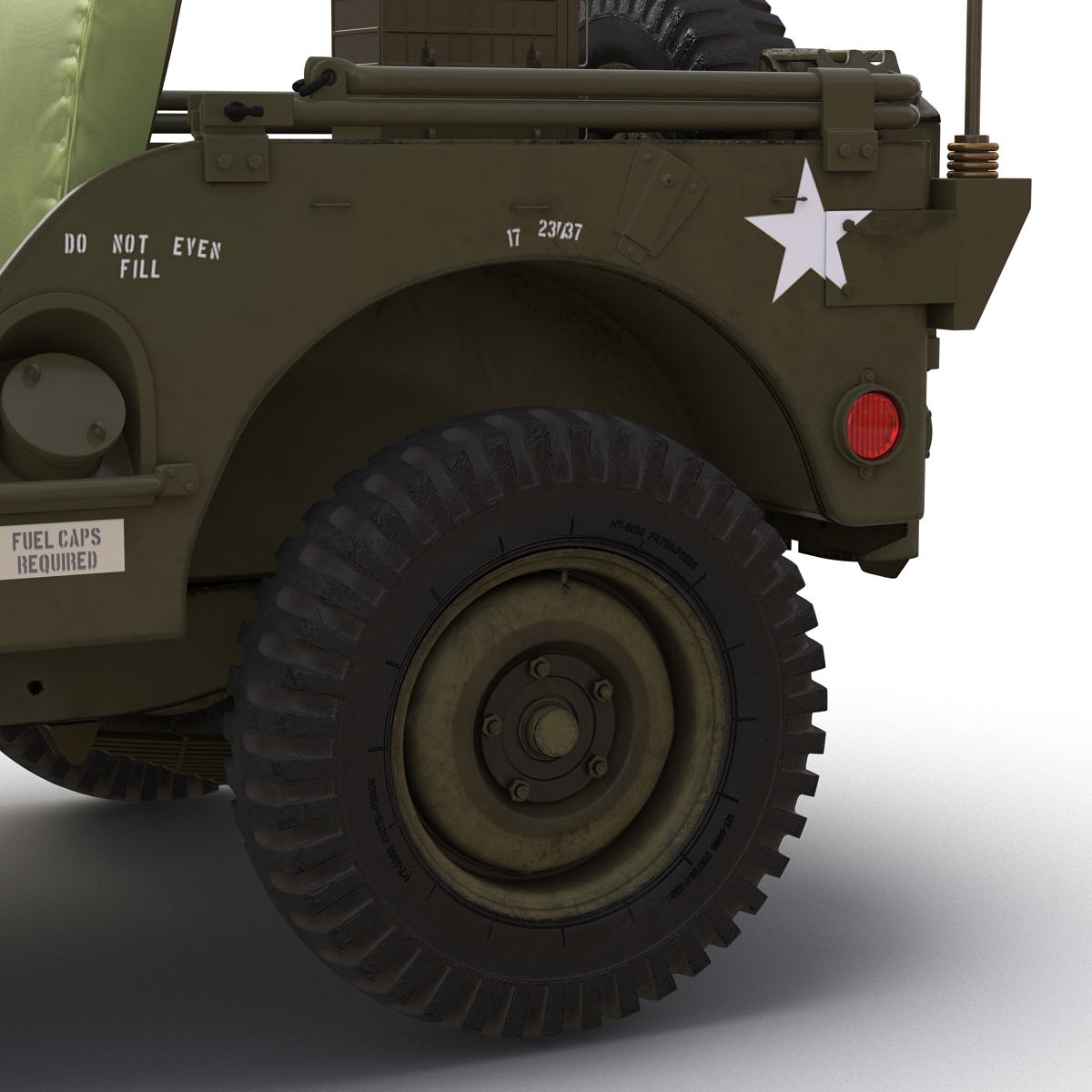 3D Military Jeep Car Willys M38 model