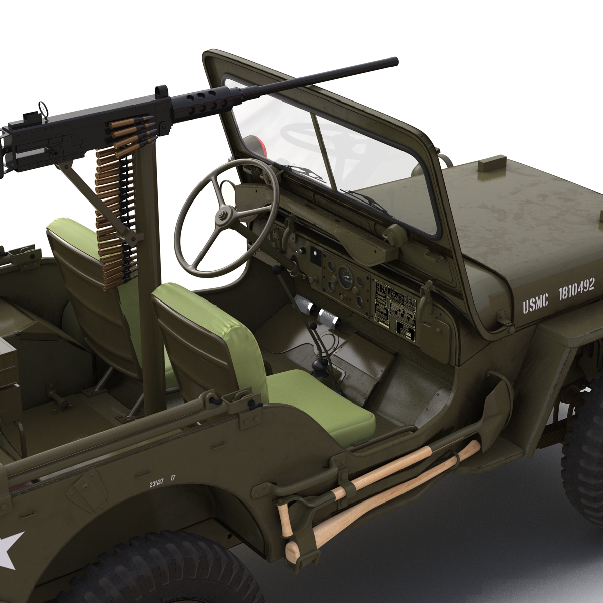 3D Military Jeep Car Willys M38 model