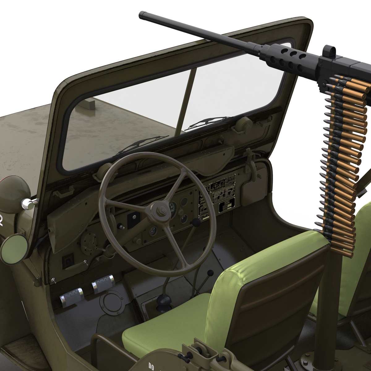 3D Military Jeep Car Willys M38 model