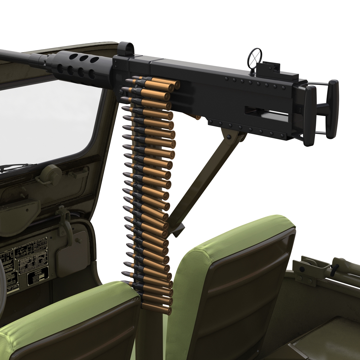 3D Military Jeep Car Willys M38 model