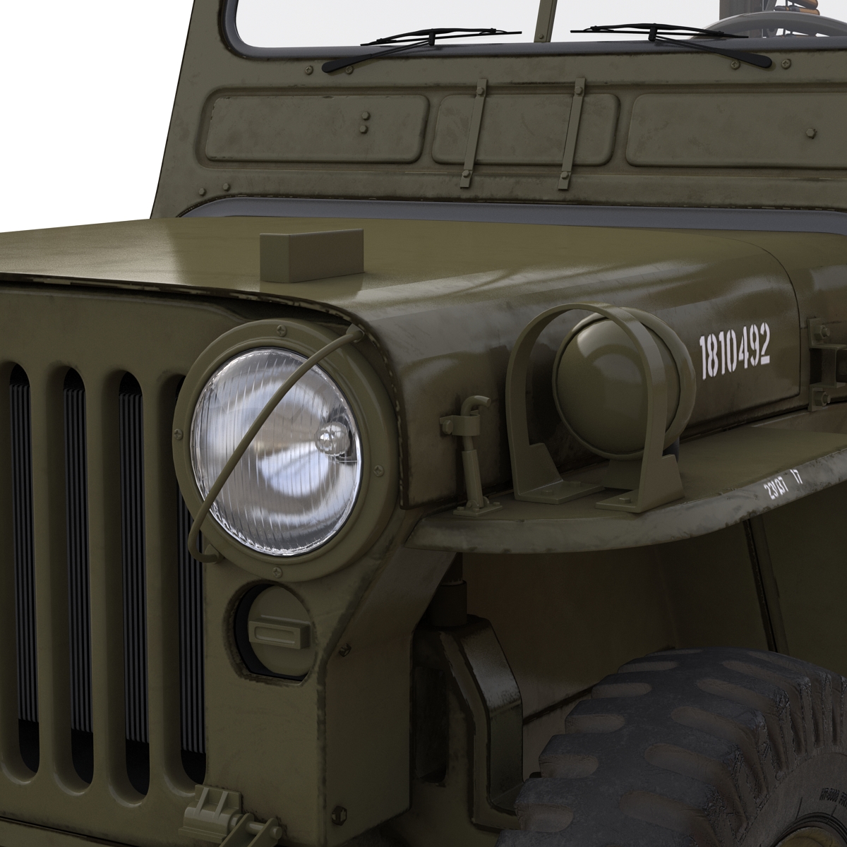 3D Military Jeep Car Willys M38 model