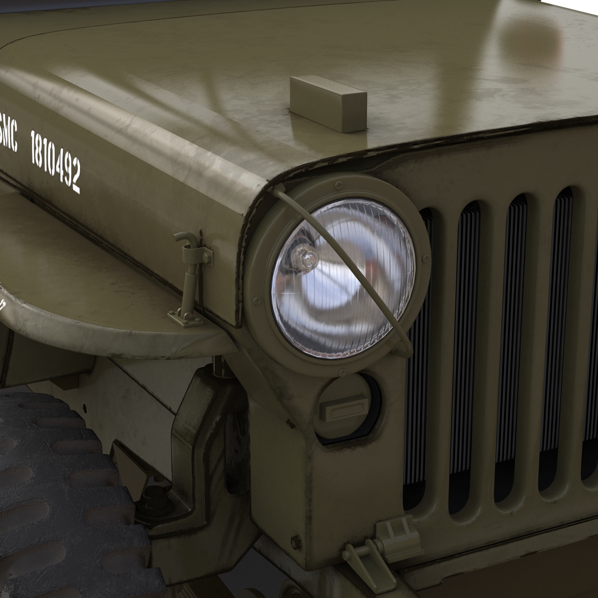 3D Military Jeep Car Willys M38 model