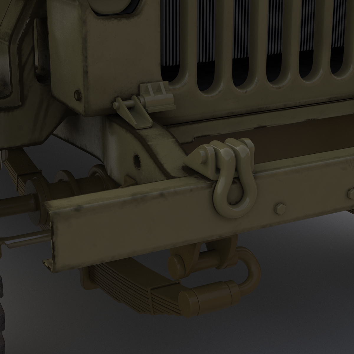 3D Military Jeep Car Willys M38 model