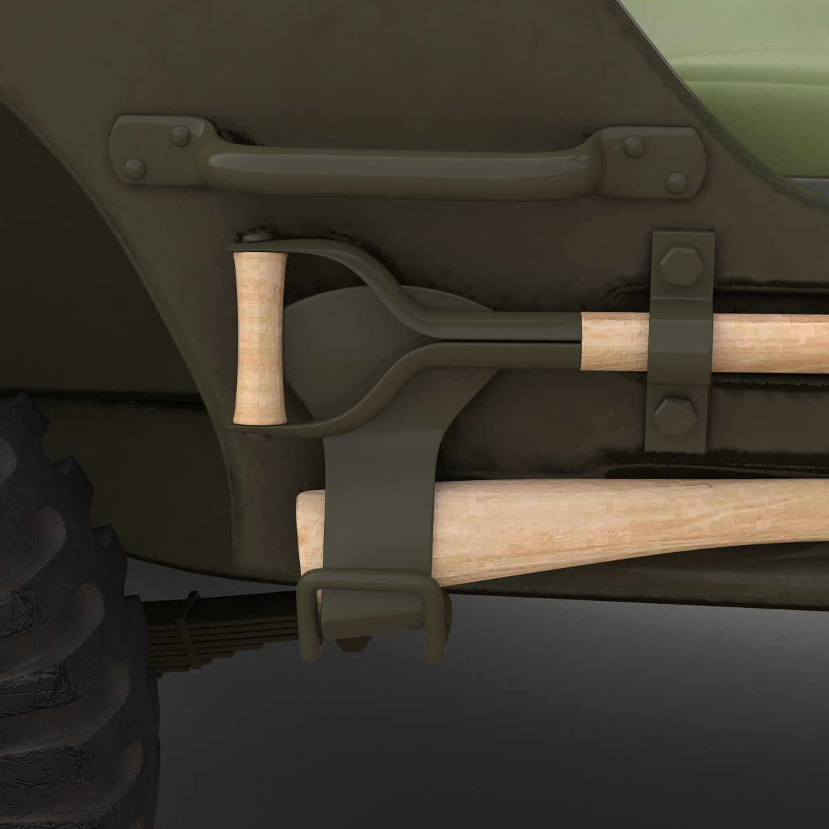 3D Military Jeep Car Willys M38 model