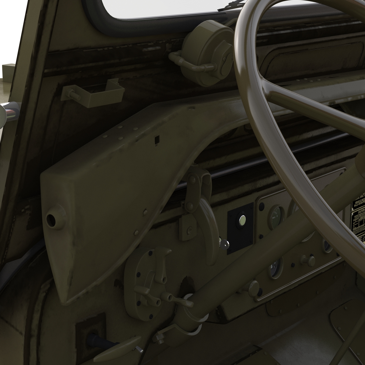 3D Military Jeep Car Willys M38 model