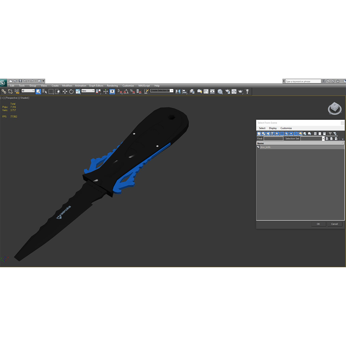 3D model Dive Knife