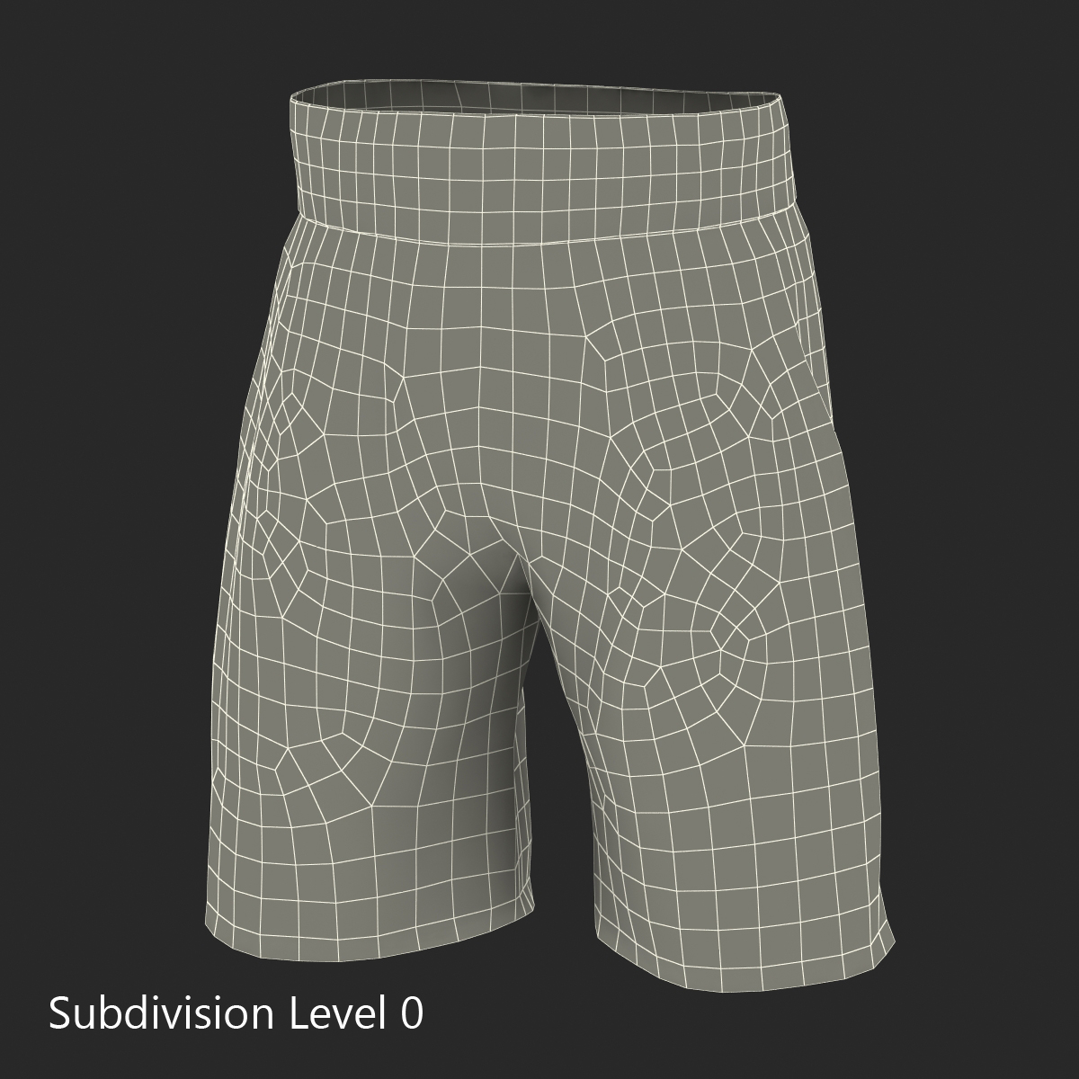 Boxing Trunks Black 3D model