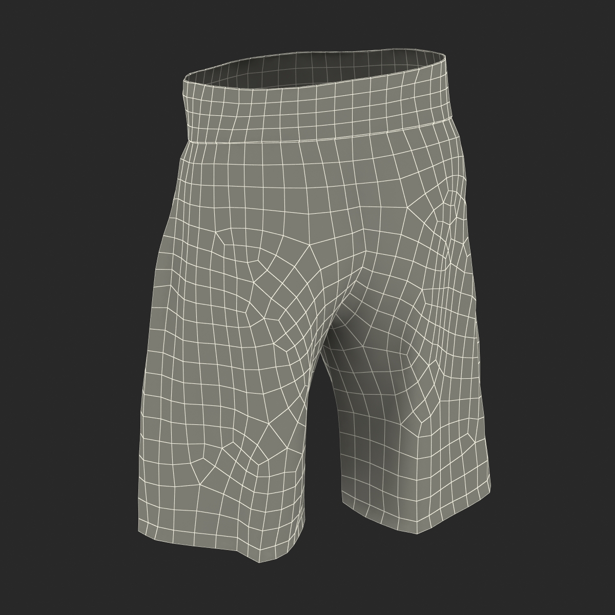 Boxing Trunks Black 3D model