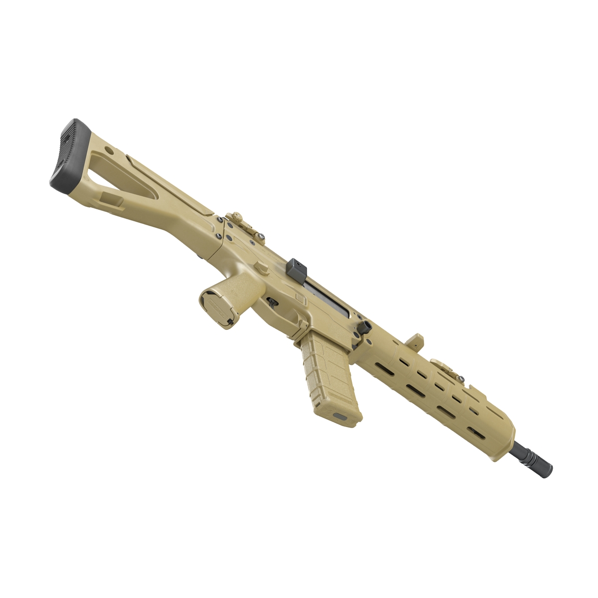 Adaptive Combat Rifle Carbine Coyote Brown 3D