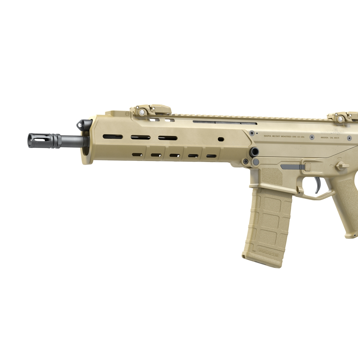 Adaptive Combat Rifle Carbine Coyote Brown 3D