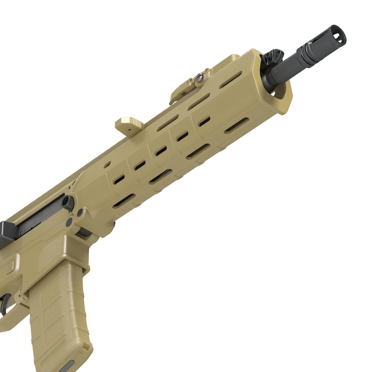 Adaptive Combat Rifle Carbine Coyote Brown 3D