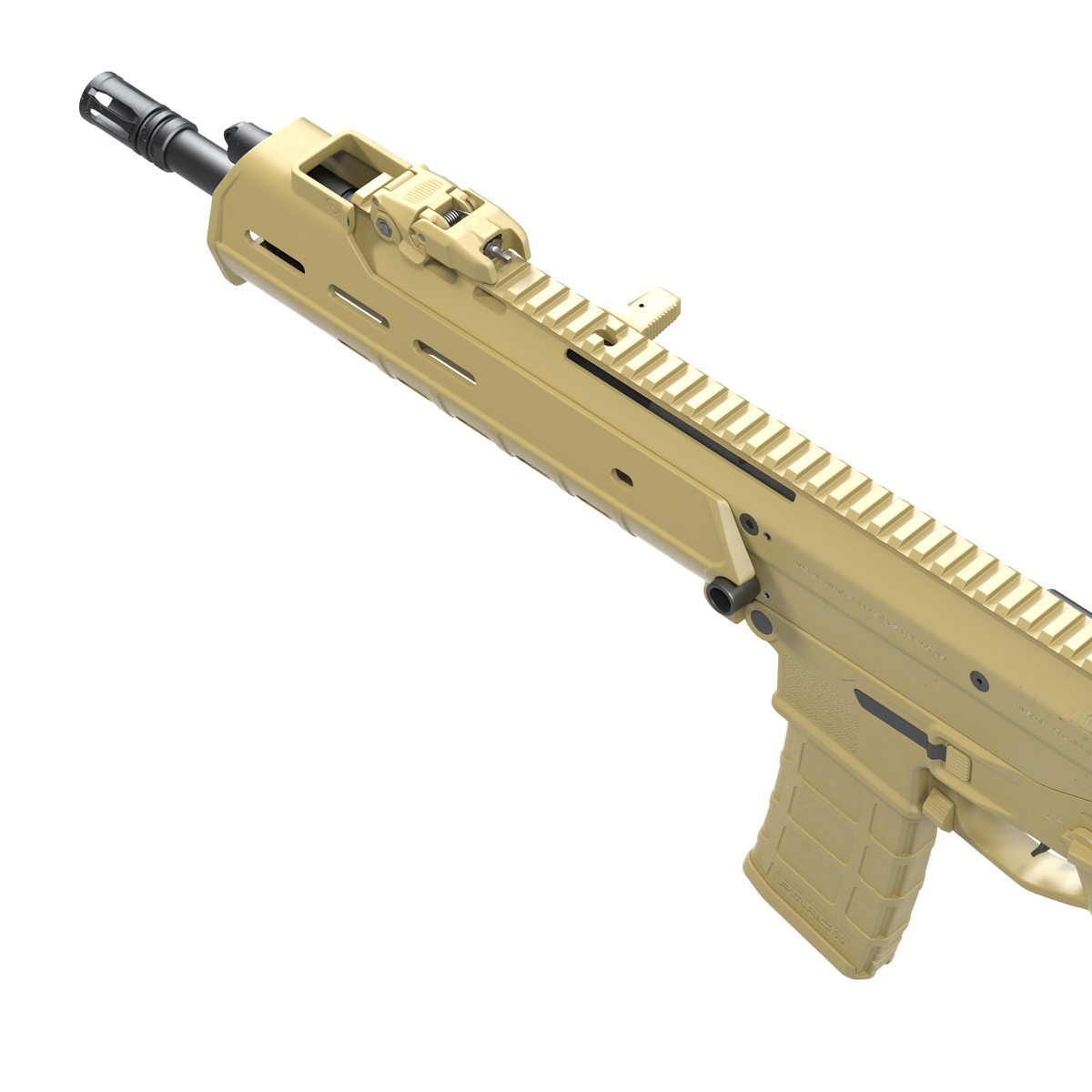 Adaptive Combat Rifle Carbine Coyote Brown 3D