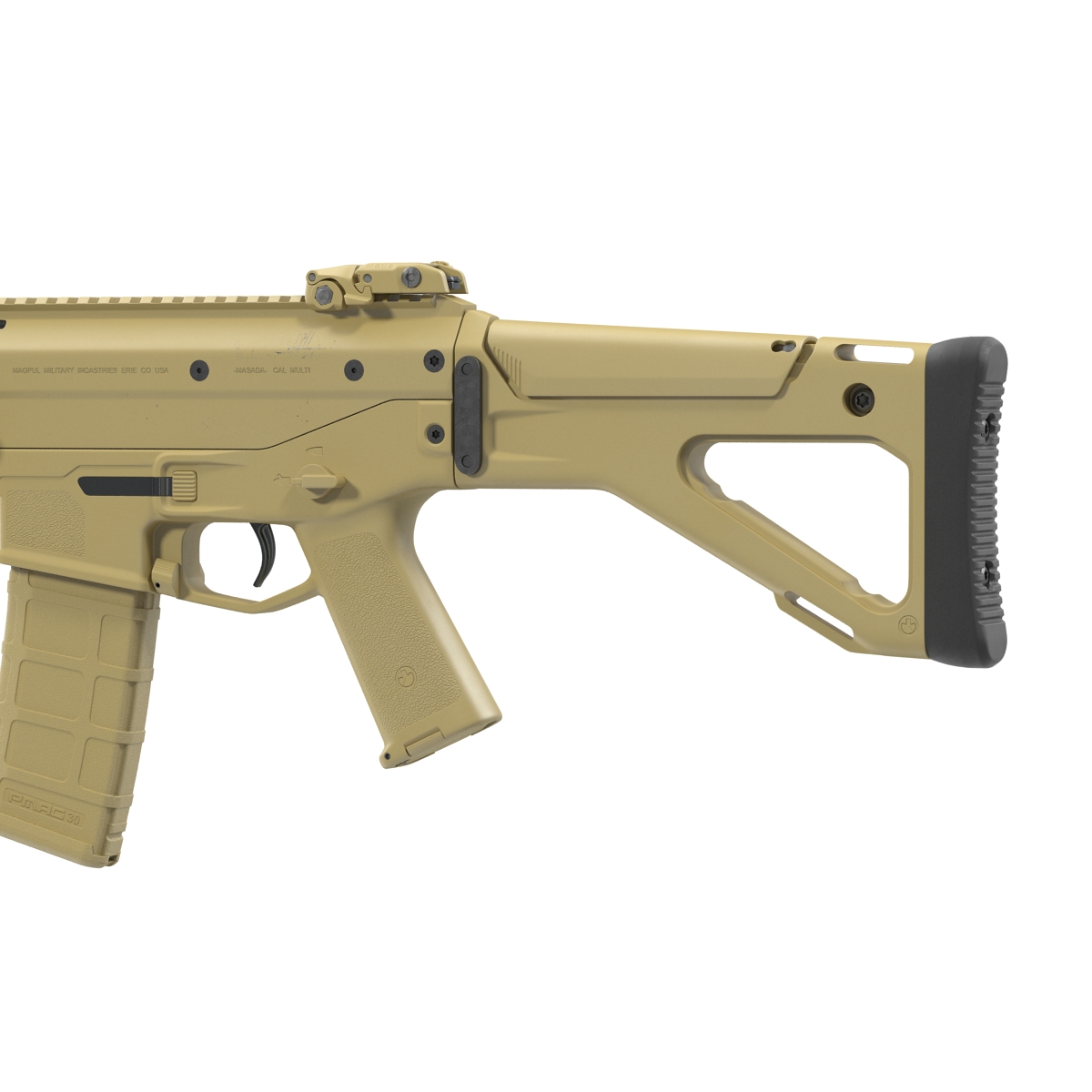 Adaptive Combat Rifle Carbine Coyote Brown 3D