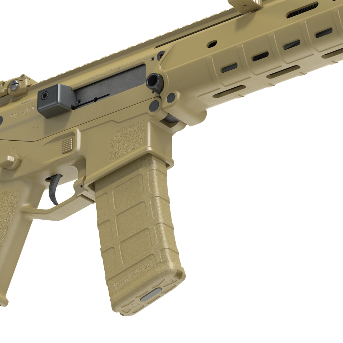 Adaptive Combat Rifle Carbine Coyote Brown 3D