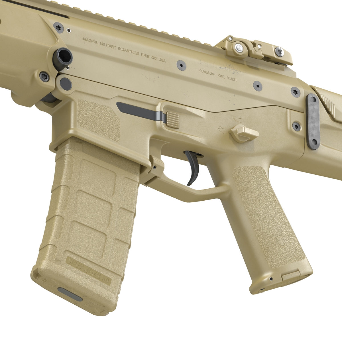 Adaptive Combat Rifle Carbine Coyote Brown 3D