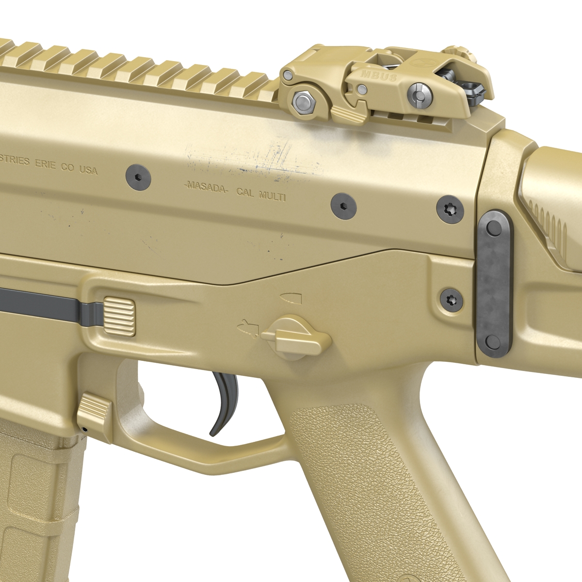 Adaptive Combat Rifle Carbine Coyote Brown 3D