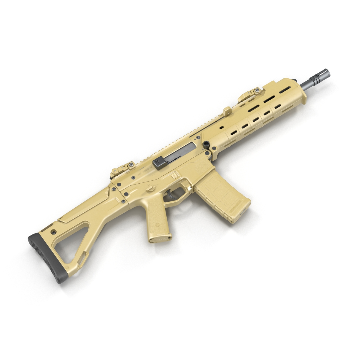 Adaptive Combat Rifle Carbine Coyote Brown 3D