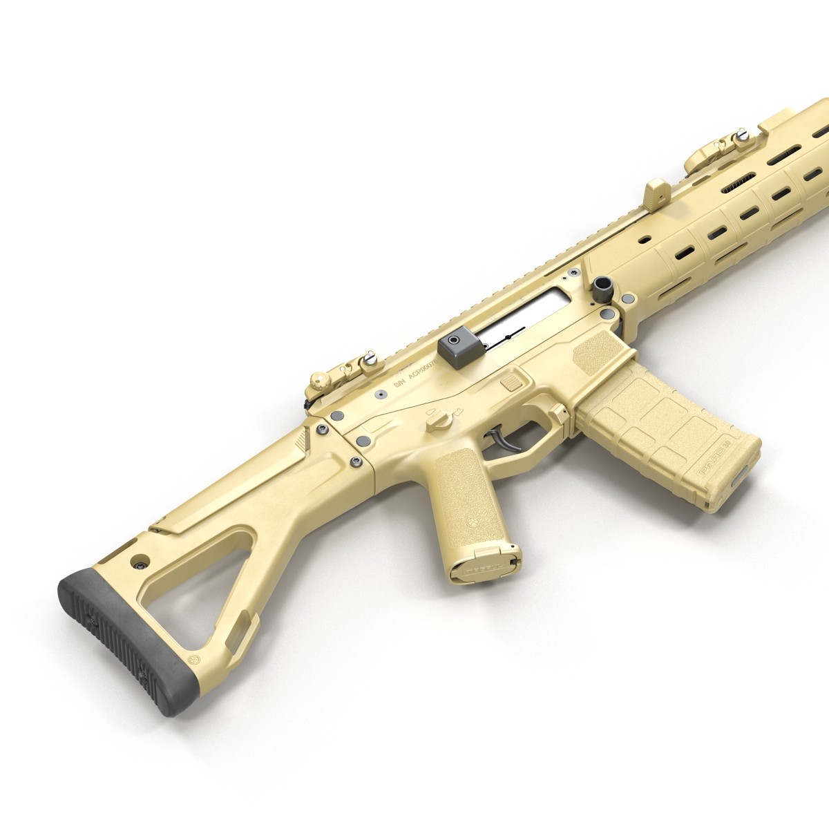 Adaptive Combat Rifle Carbine Coyote Brown 3D