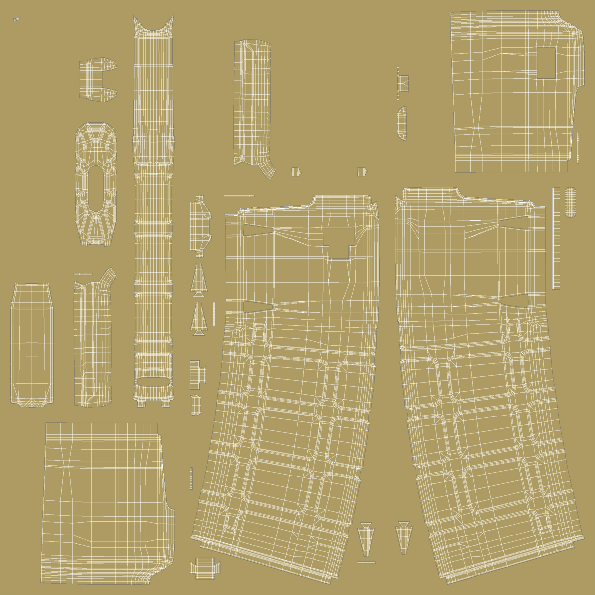 Adaptive Combat Rifle Carbine Coyote Brown 3D