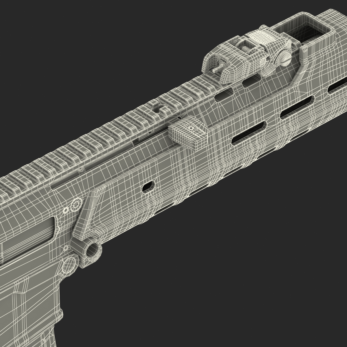 Adaptive Combat Rifle Carbine Coyote Brown 3D