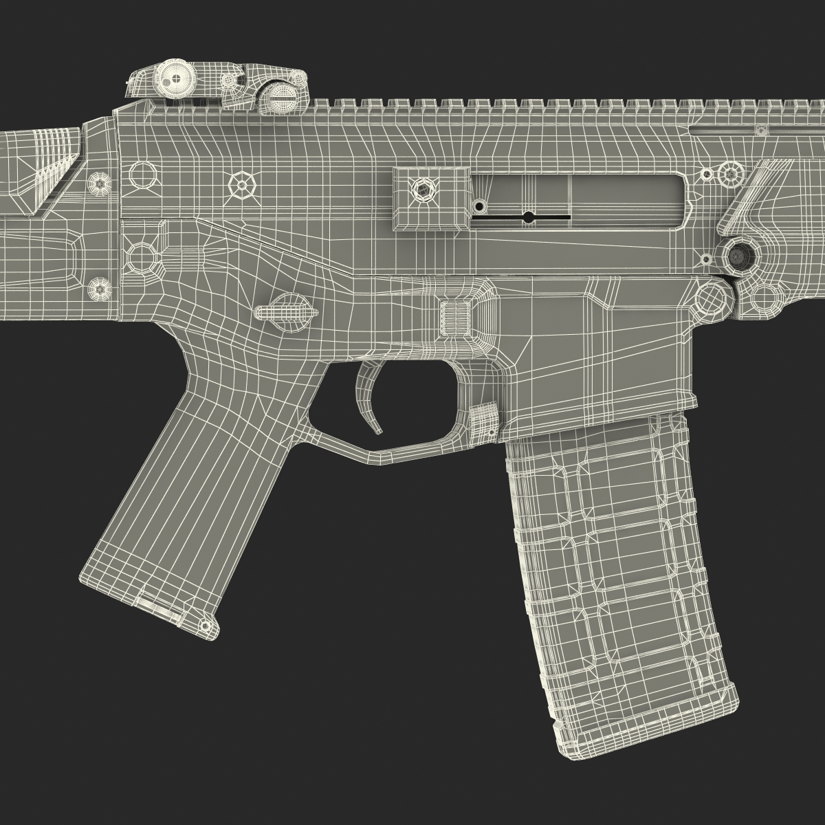 Adaptive Combat Rifle Carbine Coyote Brown 3D