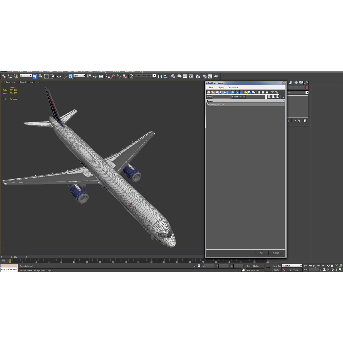 3D model Boeing 757 300 Delta Air Lines