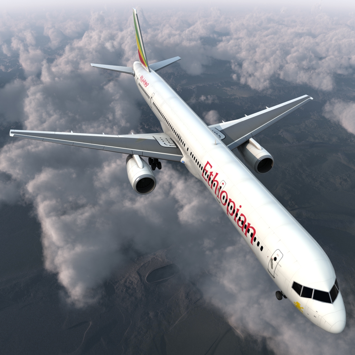 3D Boeing 757 300 Ethiopian Airlines model